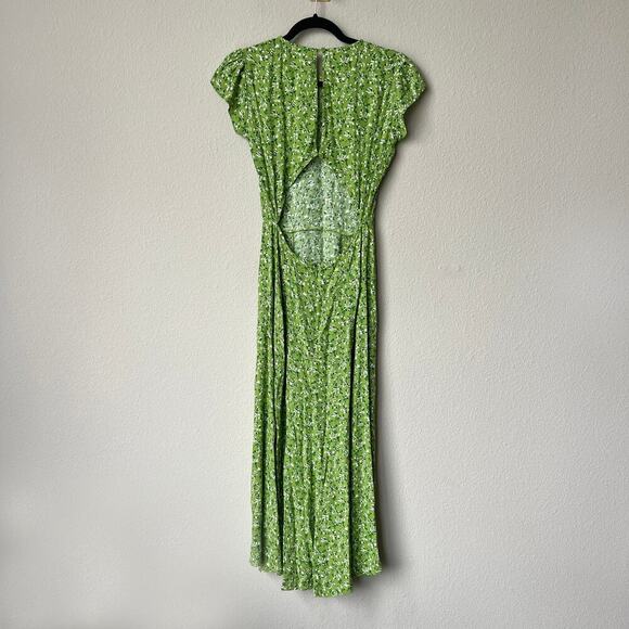 Reformation Gavin Dress in Samantha Light Green Floral Size 2 - Picture 4 of 8